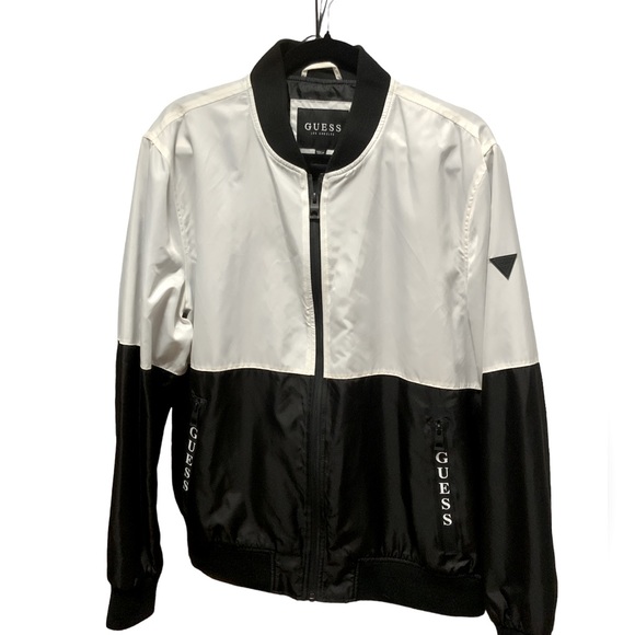 Guess Other - Guess black/white full zip colorblock jacket. Sz XLarge